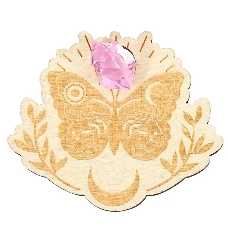 

Energy Stone Cushion Wooden Crafts Cartoon Animal Skeleton Crystal Stone Base Wooden Ornaments Wood Plate Home Decor Wall Decor