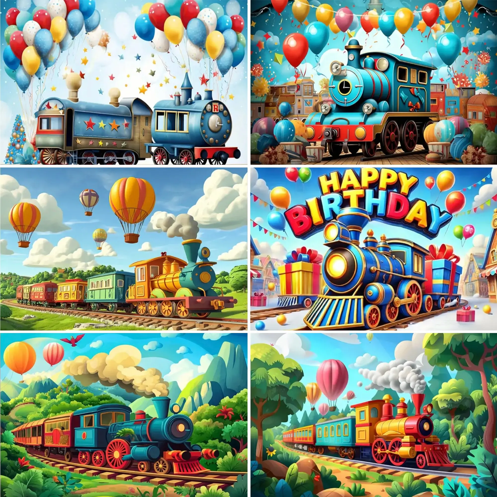 Halo Train Приключение Тема Фон Воздушный Шар День Рождения Украшения Торт Crush