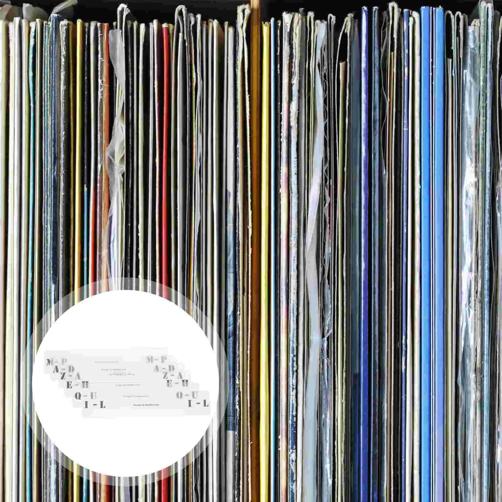 

6 Pcs Record Sorting Card Alphabet Tabs Horizontal Label Organizer Shelf CD Category Classification Acrylic A-Z