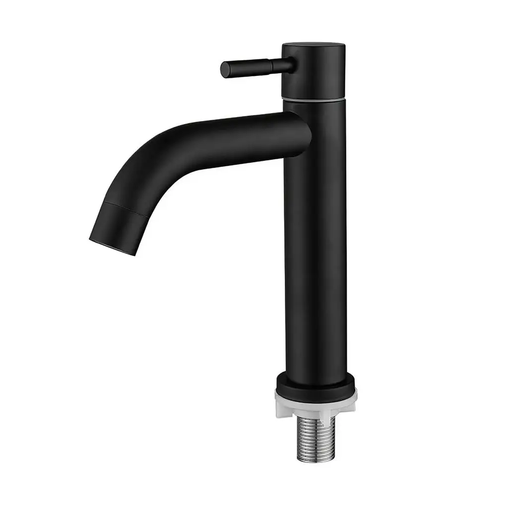 

Stainless Steel Single Cold Kitchen Basin Faucet Bathroom Firm Faucets Water Tap Hotel Washing Accessory Cleaning Equipment