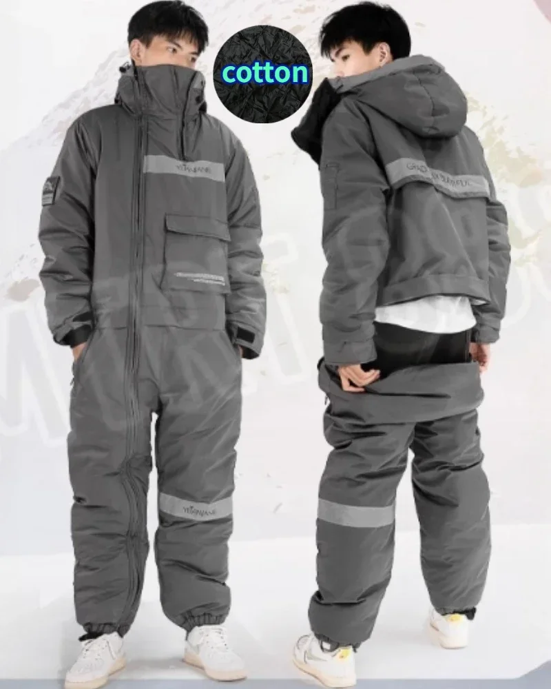 

ГОРЯЧИЕ зимние уличные теплые плюшевые костюмы для лыжной рыбалки, морозостойкие костюмы для верховой езды, морозостойкая одежда, водонепроницаемые ветрозащитные цельные костюмы