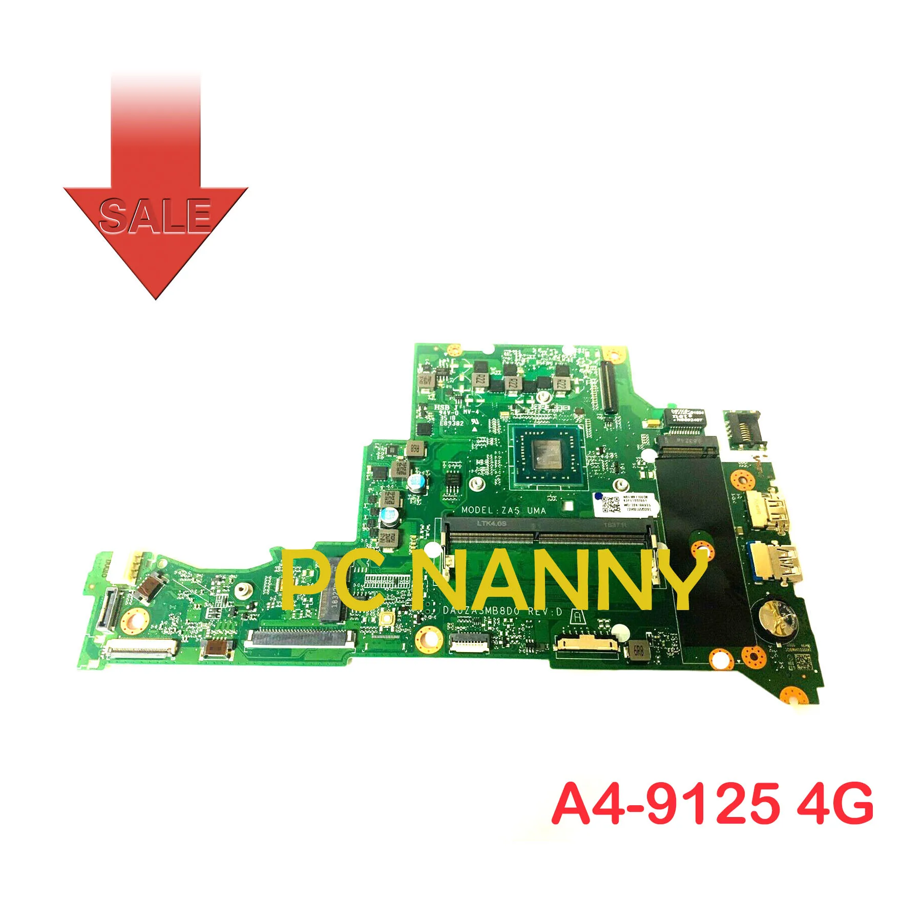 

Материнская плата PCNANNY для Acer Aspire 3 A315-21, материнская плата AMD A4-9125 4G RAM DA0ZASMB8D0