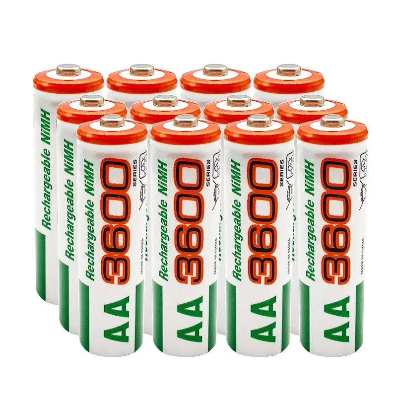

Dolidada 100% new AA battery 3600 mAh rechargeable battery, 1.2V Ni-MH AA battery, suitable for clocks, mice, computers