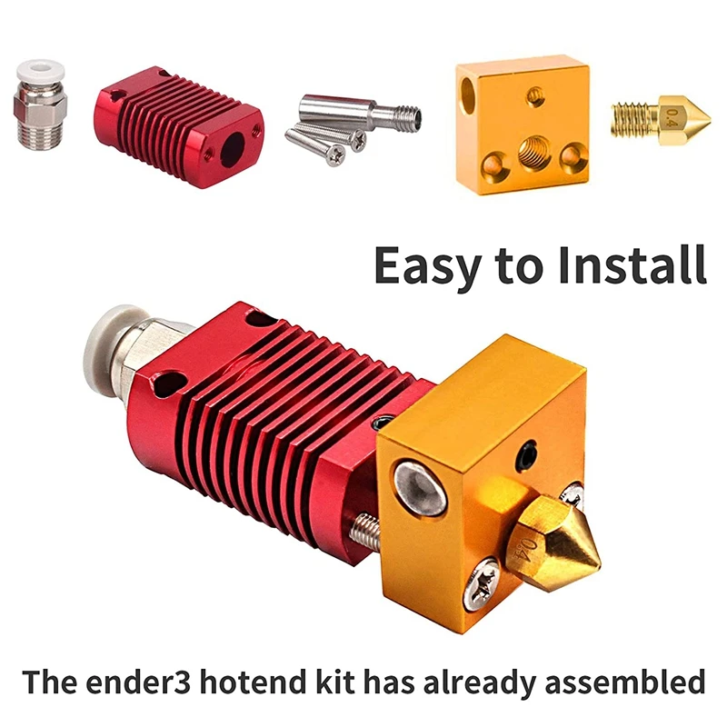 

24 В Ender 3 Hotend Модернизированный комплект Hotend для печати с насадками MK8 из закаленной стали Ender 3 конца 5 CR10 Принтер Горячая крышка