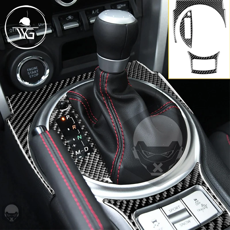 

Carbon fiber Accessories For Subaru BRZ Toyota 86 GT86 2017-2019 Center Console Gearbox Cover Sticker Kit Car Interior Decal