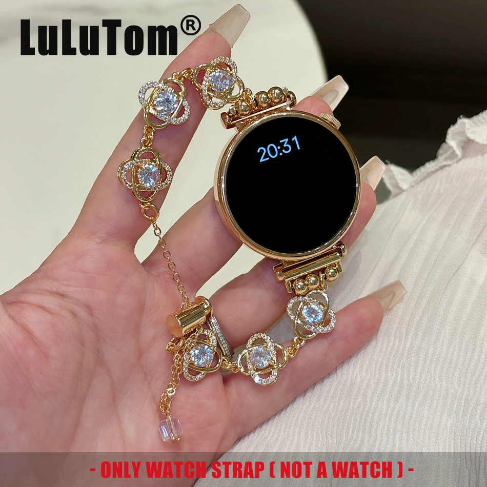 Браслет с цветами для Samsung Galaxy Watch 6 5 Pro 4 Classic 44/41/40/46 мм женский ремешок Huawei GT3 Garmin 20/22
