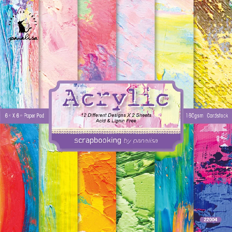 

Пигментный фон для скрапбукинга «сделай сам», 24 листа, 6 дюймов x 6 дюймов, Праймер, коллаж, дневник, альбом в подарок, фотоальбом