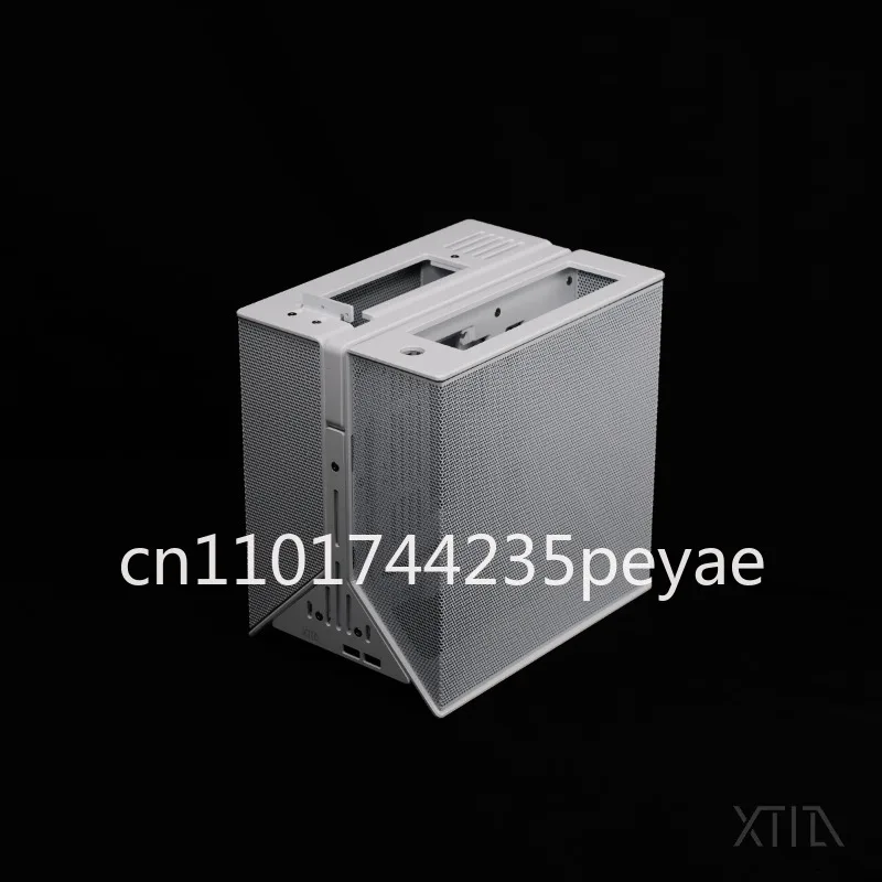 Фото Корпус XPROTO-Mini XTIA ITX, открытый, 1U, с вертикальной установкой, полностью алюминиевый, с ручкой для переноски №2