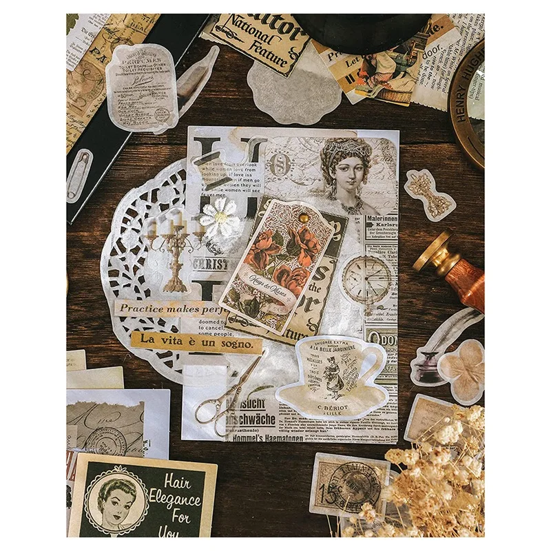 200 шт. винтажный пакет ефемеры нежелательный журнал набор альбом-ежедневник