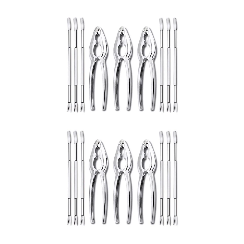 

Seafood Crackers Tools Nutcrackers Set, Crab Nut Lobster Opener Shellfish Lobster Leg Sheller Kitchen Kits 18 Pack