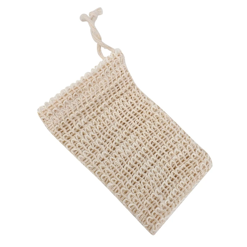 

200 Pack Natural Sisal Soap Bag Exfoliating Soap Saver Pouch Holder