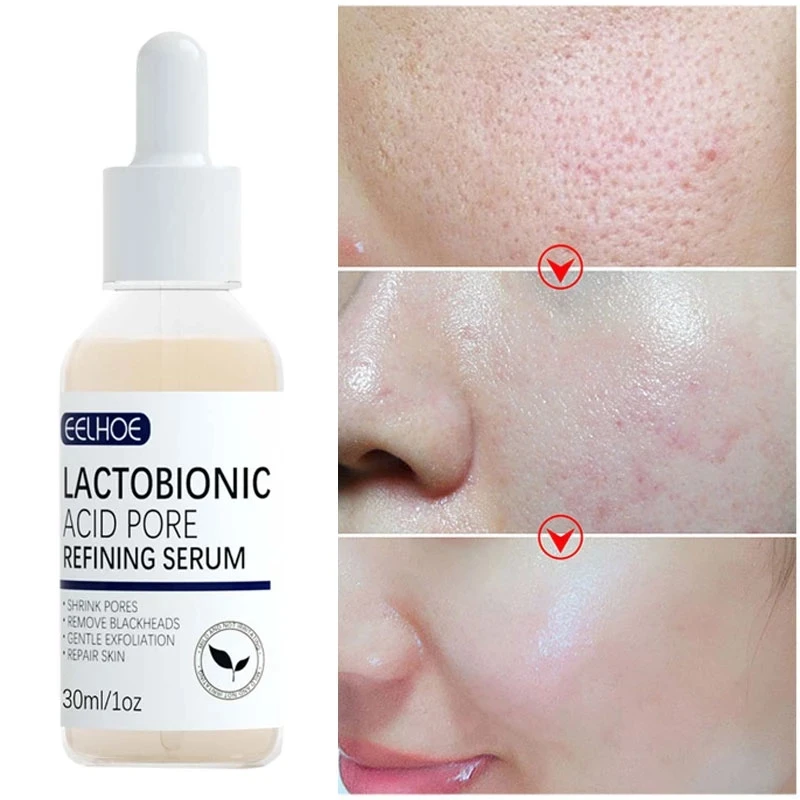 

EELHOE Lactobionic Acid Pore Shrink Face Serum Moisturizing Nourish Smooth Pores Repair Essence Firm Anti Aging Korean Cosmetics