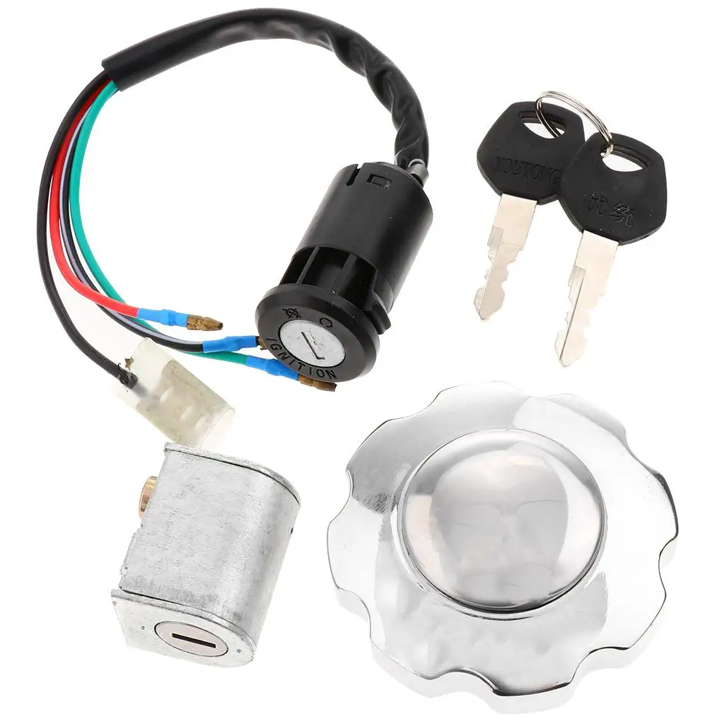 

Electric Wire Engine Starter Switch Ignition Switch with Two Keys Fuel Tank