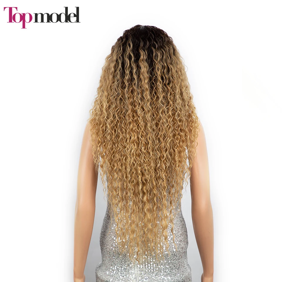 Парик светлый Синтетический на сетке с эффектом омбре для женщин длинный