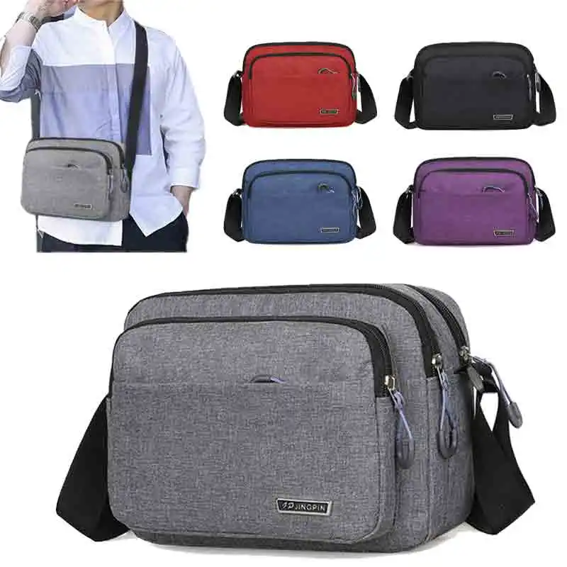 

Women Men Messenger Bag Canvas Korea Japan Casual Shoulder Fashion Multi-layer Male Crossbody Bag Handbags Shoulder Bag