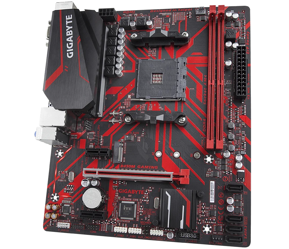

Motherboard AM4 GigabyB450M GAMING Motherboard Socket AM4 DDR4 32GB AMD B450 PCI-E 3.0 USB3.1 Micro ATX DVI For Ryzen 7 2700 cpu