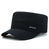 adjustable classic plain cap vintage army military cadet style cotton hat breathable sun protective casual cap