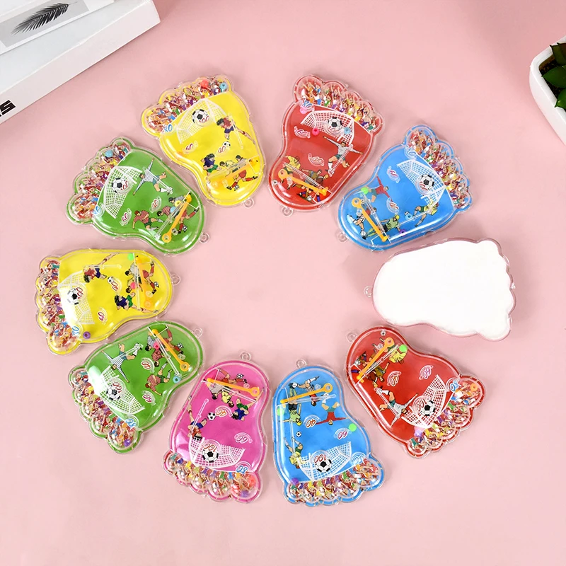 

10pcs/Lot Football Pinball Game Sole Pattern Palm Top Toy for Boys Girls Kids Birthday Party Decoration Favor Children Toys