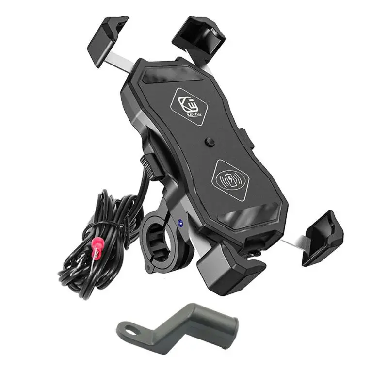 

15W Motorcycle Phone Holder with Wireless Charger 12V Motorcycle QC3.0 USB