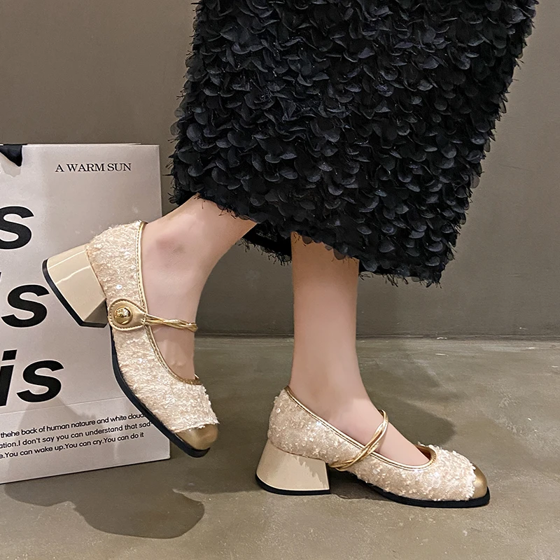 Женские туфли-лодочки Aphixta шелковые туфли мэри джейн на среднем каблуке 5 см с