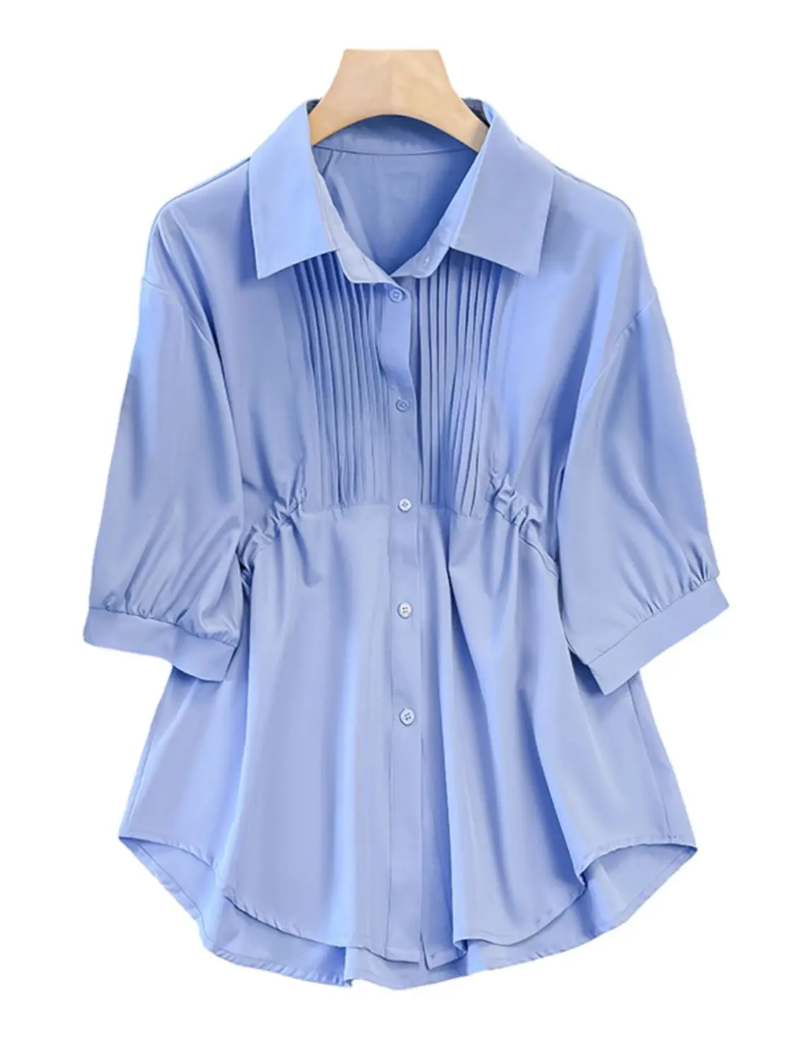 Рисунок 5 - Однотонные женские строгие рубашки 2023