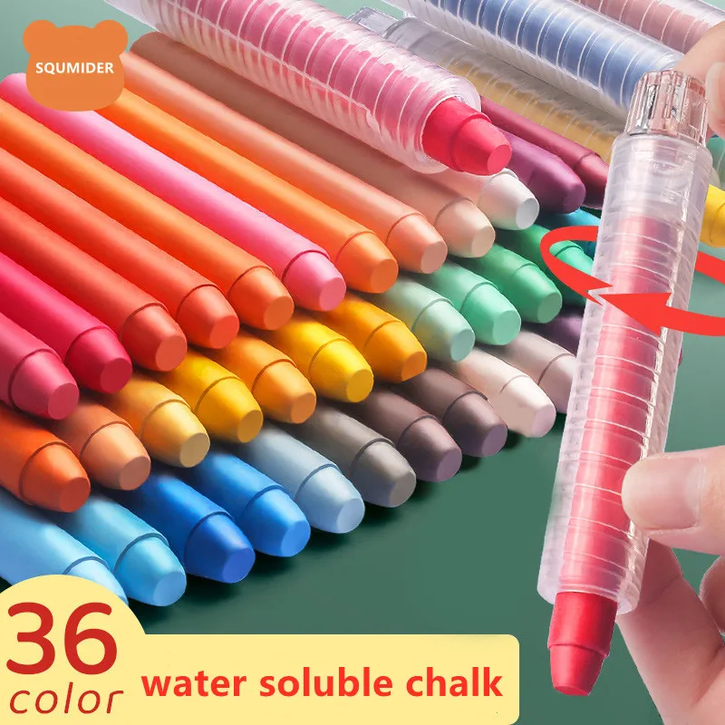 

36 color dust-free water-soluble chalk color erasable pen school teacher special blackboard pen student painting pen set for kid