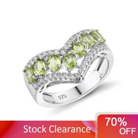 gz zongfa 100 925 sterling silver heart ring for women 1 33ct natural peridot citrine tourmaline colorful gemstone fine jewelry