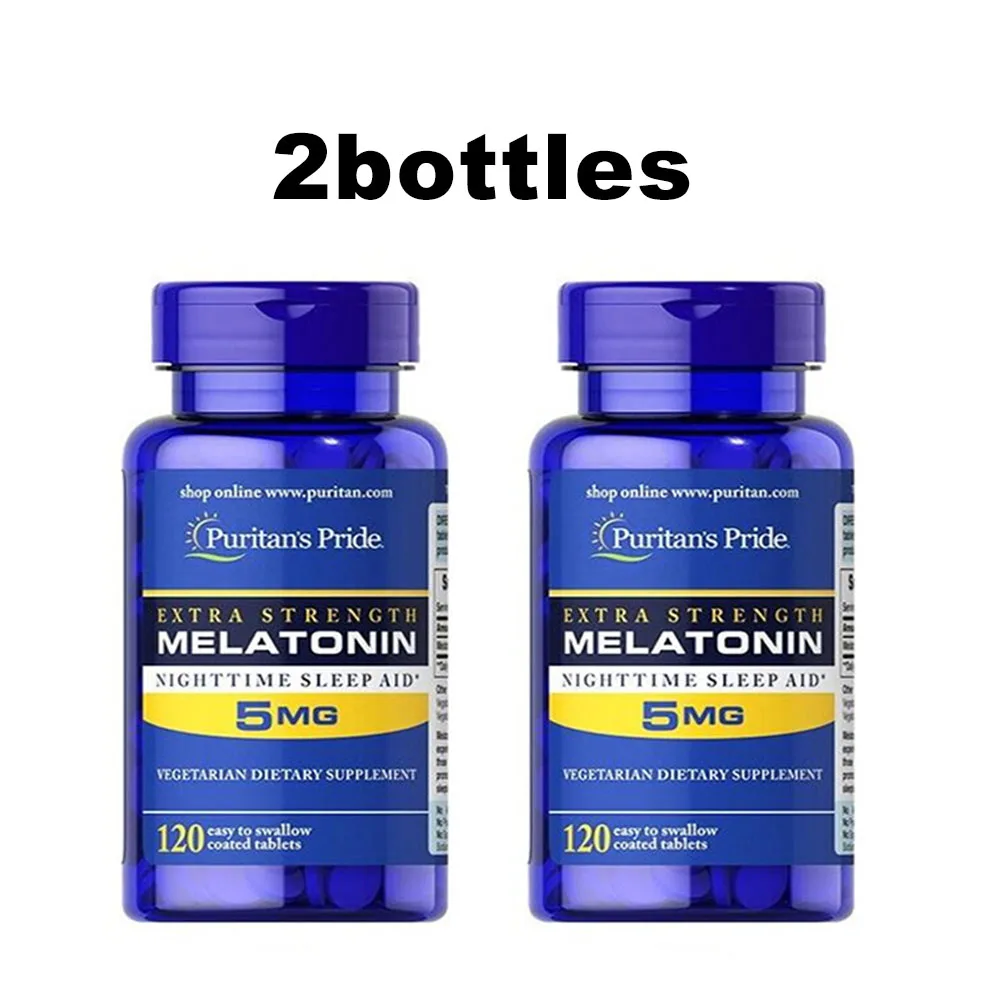 

2bottles Rapid Release Strength Melatonin simulation Help improve sleep 5mg *120 tabs/bottle Night Sleep Assistance