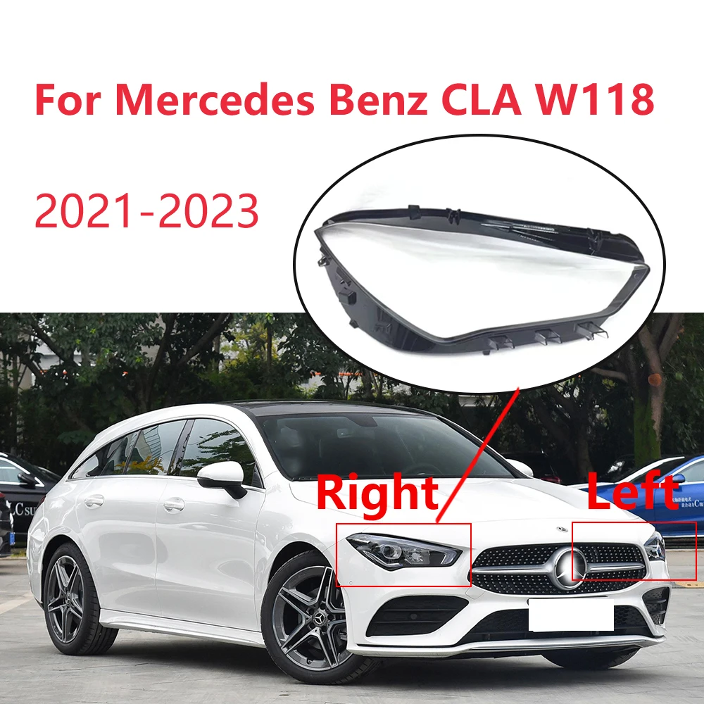 Для Mercedes Benz CLA W118 2021 2022 2023 крышка фары абажур прозрачный оболочка