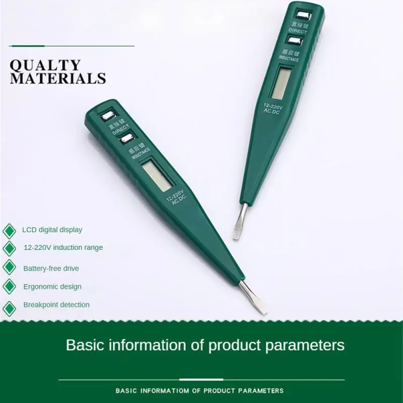 

Intelligent Voltage Tester Pen Non-contact Induction Digital Power Detector Pencil Electric Screwdriver Household Electrometer