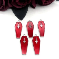 5pcs punk gothic vampire coffin cross diy handmade necklace earrings bracelet accessories 4117 mm