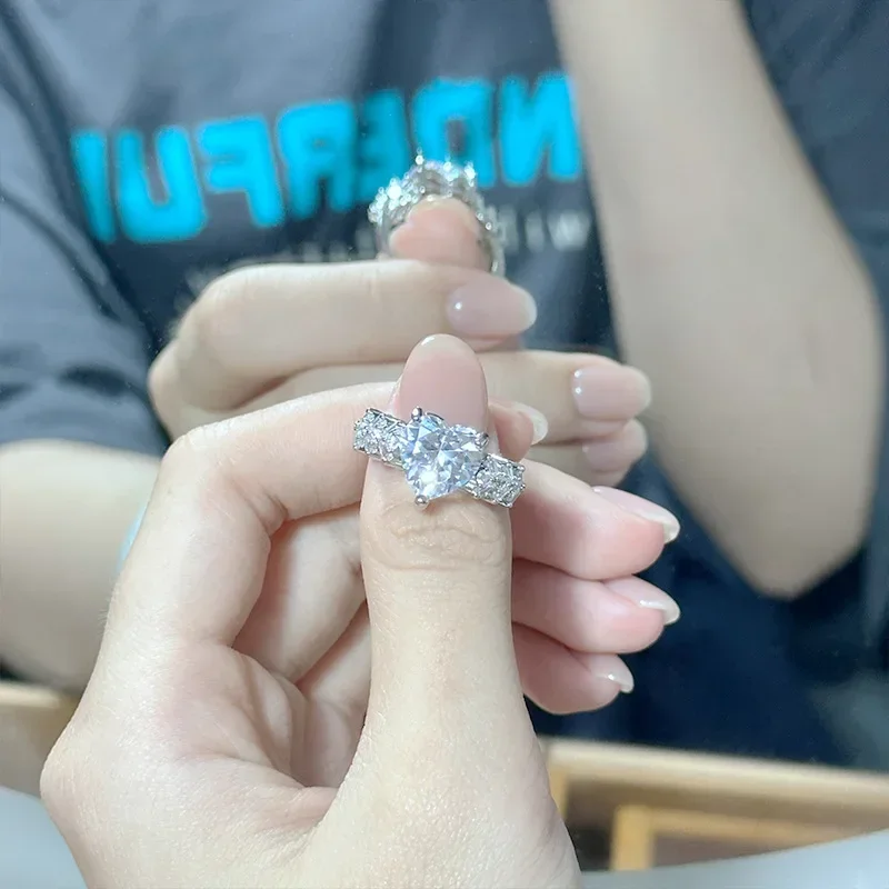 Высокое качество роскошное кольцо для любви в стиле MDL JMoissanite позолоченное