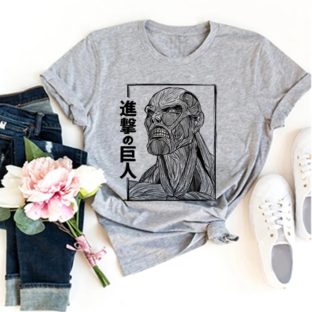 

attacke attack on titan Tee women funny graphic Y2K top girl y2k clothes