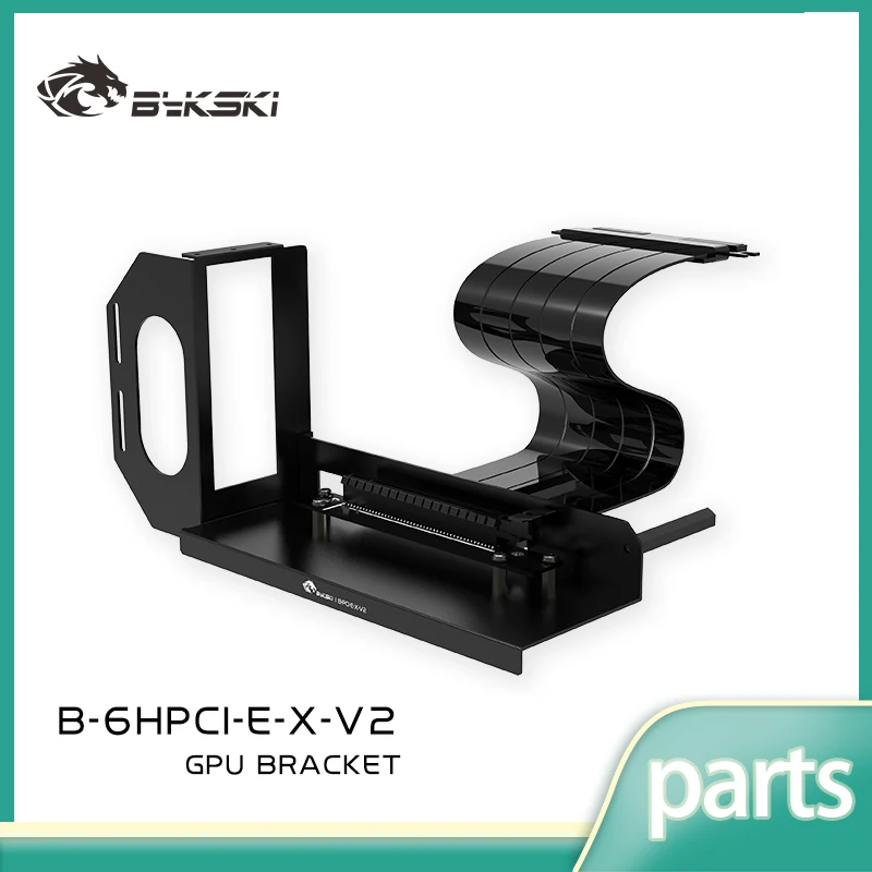 Фото Bykski B-6HPCI-E-X-V2 25 см видеокарты для ПК Соединительный кабель PCI Express Реверсивный кронштейн Riser Card 6 Гибкий кабель PCI-E №1