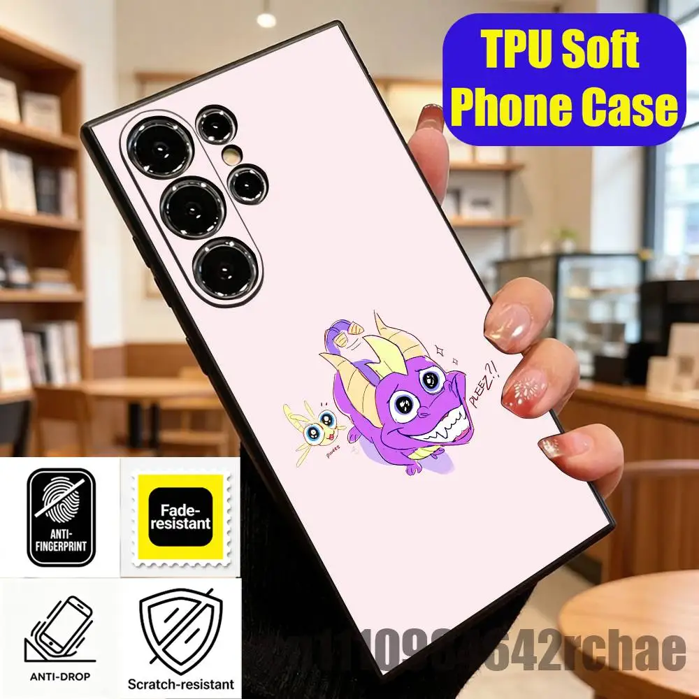 Фото Чехол для телефона «Спайро Дракон» для Samsung S25 S24 S26 S22 S23 S30 S21 Fe Lite Ultra Plus, мягкий чехол на заказ №4