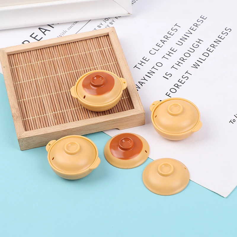 1/12Dollhouse Miniature Kitchen Utensils Hotpot Cooking Ware Mini Pan Soup Milk Pot Casserole Sealed Jar Seasoning Food Tray - купить по