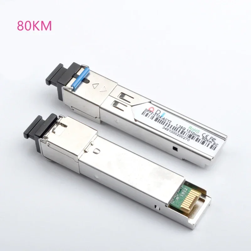 SC SFP Fiber optic module 1.25G 20/40/60/80/100KM 1310/1490/1550nm Single Optical compatible with Mikrotik Cisco