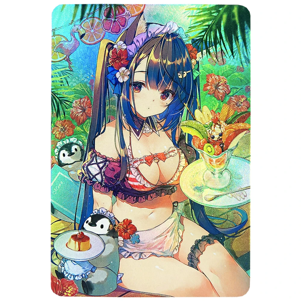 9 шт./набор флэш-картинок с аниме-девушками ACG сексуальной кавай студенческой формы купальных костюмов коллекция карт редкого белья девушек игры.