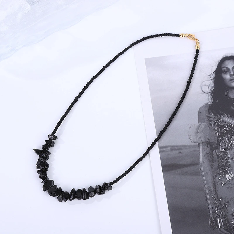 

Женское Ожерелье с бусинами из натурального камня