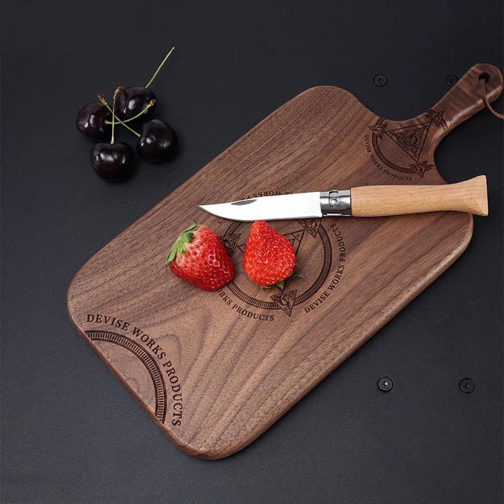 

Black Walnut Wood Cutting Board Portable Vegetable Fruits Meats Cutting Chopping Block for Home Outdoor Travel Trip