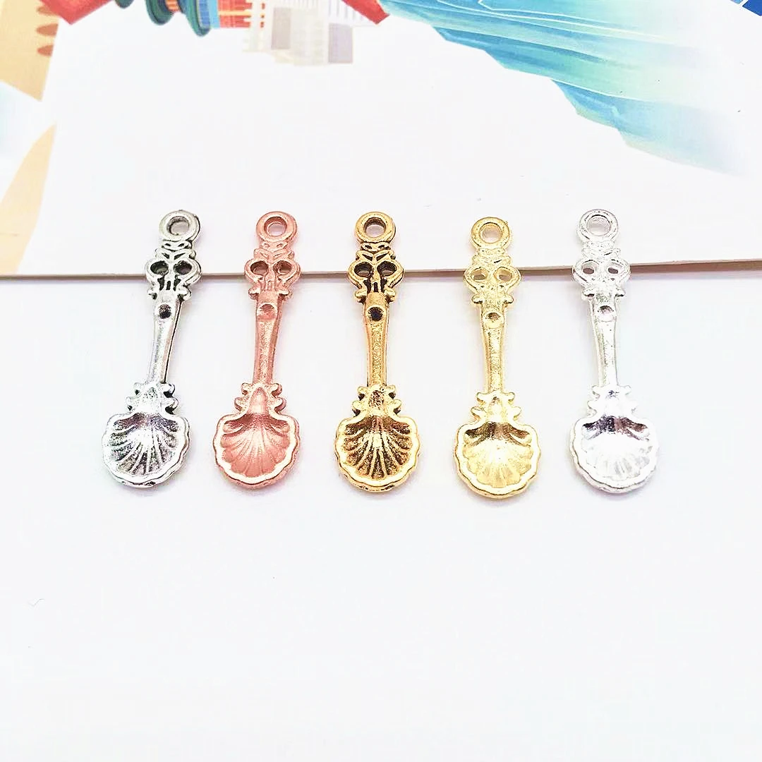 

Подвески в виде ложки размером 33 Х9 мм, 5 цветов, 20 шт.