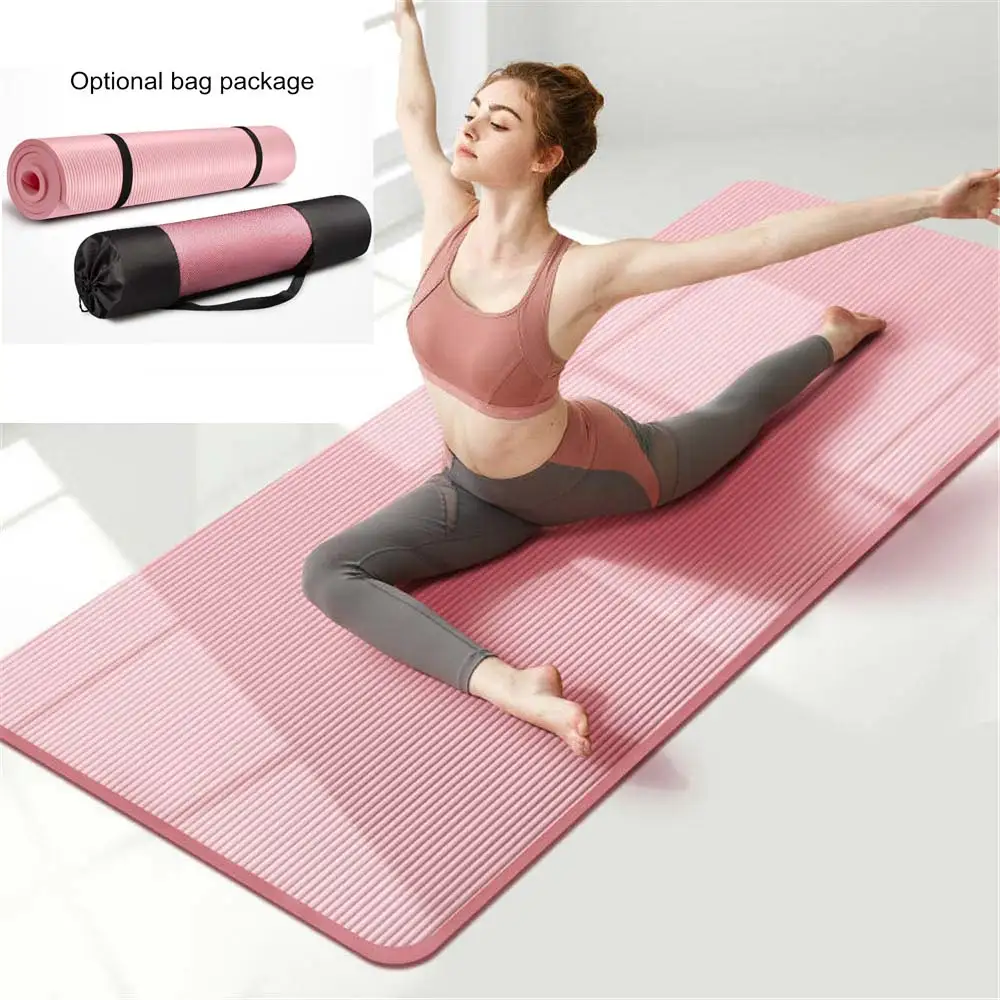 20/15/10 MM Extra Thick Double Layer NBR Non-Slip Tasteless Yoga Pilates Mat Gymnastics Fitness Exercise Gym Home Massage Pad