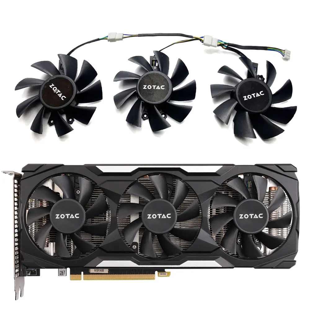 

NEW 1SET RTX 2060 X-GAMING GPU Fan，For ZOTAC GeForce GTX 1660 1660 Ti、RTX 2060 2060 SUPER X-GAMING graphics card Cooling fan