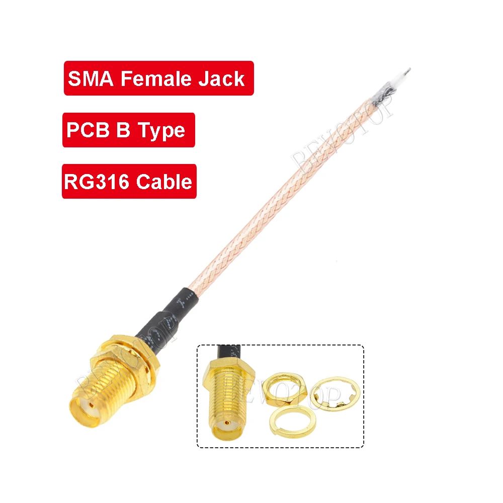 

10 шт. односторонний разъем SMA «мама» для пайки печатных плат, кабель RG316, беспроводной маршрутизатор Wi-Fi, GPS, GPRS, разъем с низкими потерями, разъем провода