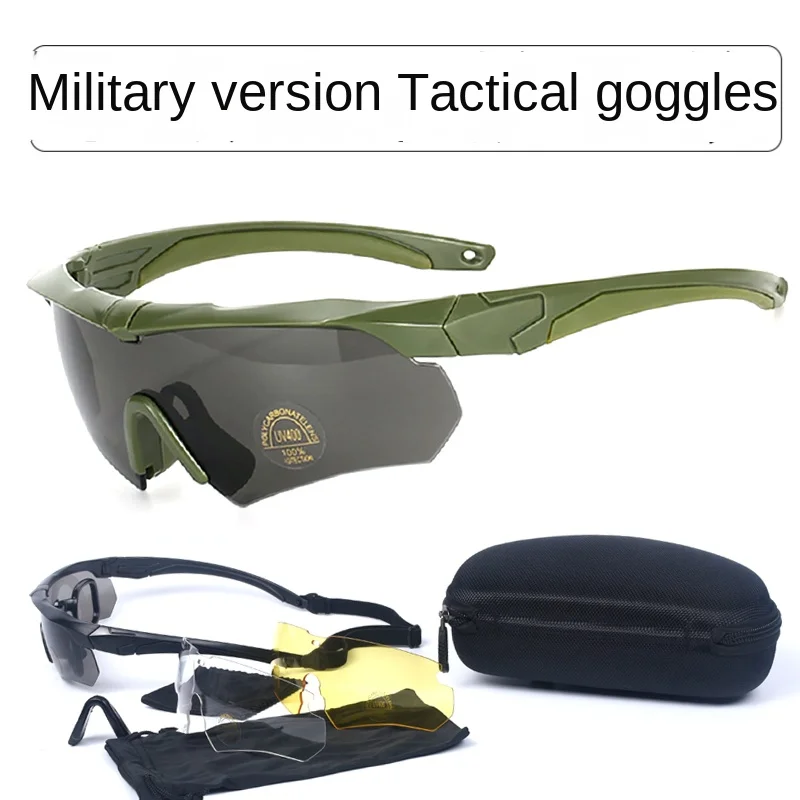 

3 Replaceable Lenses Polarized Photochromic Tactical Glasses Military Goggles Army Sunglasse Men Shooting Eyewear Hiking Eyewear