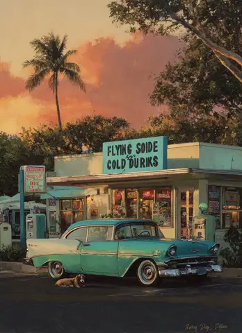 Набор для рисования по номерам "Уличный автомобиль"  PhotoCustom