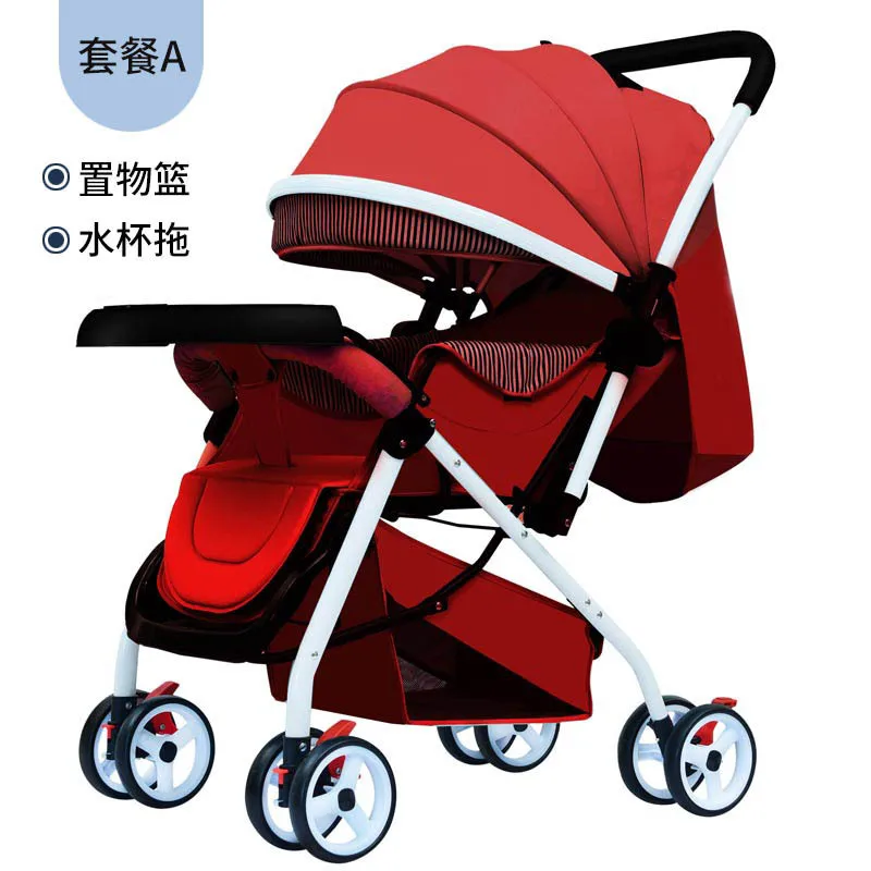 

Multifunctional Baby Stroller Lightweight Travel Portable Pram Infant Trolley Folding Baby Carriage Pram Two Way Pushchair