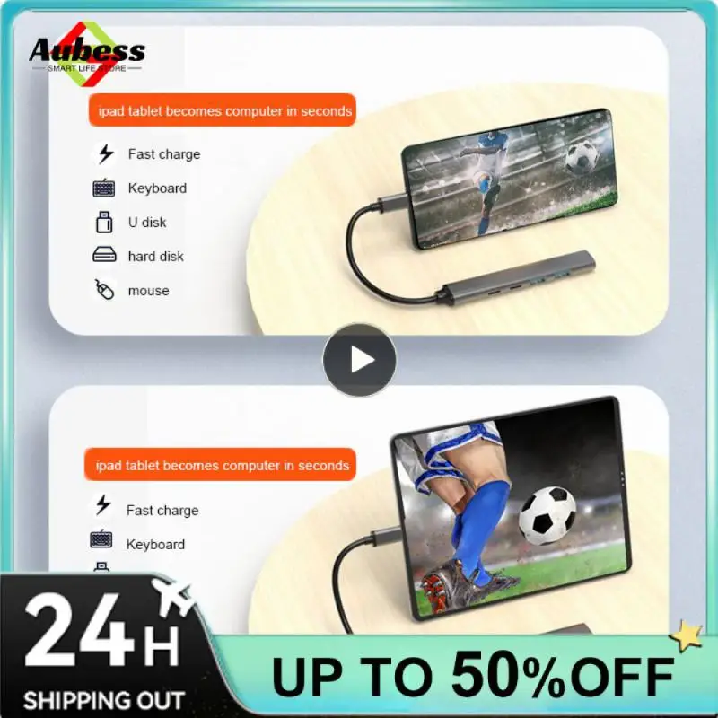 

Pd 65w Fast Charging 5 Port Multi Adapter 5gbps Portable 5-port Type C Hub 5 Ports 5 In 1 Computer Splitter Usb 3.0 High Speed