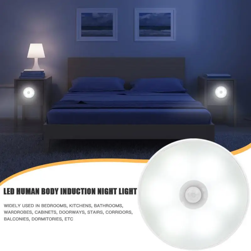 

Motion Sensor LED Night Light USB Rechargeable Energy-saving Bedroom Washroom Stairs Intelligent Body Induction indoor Lamp