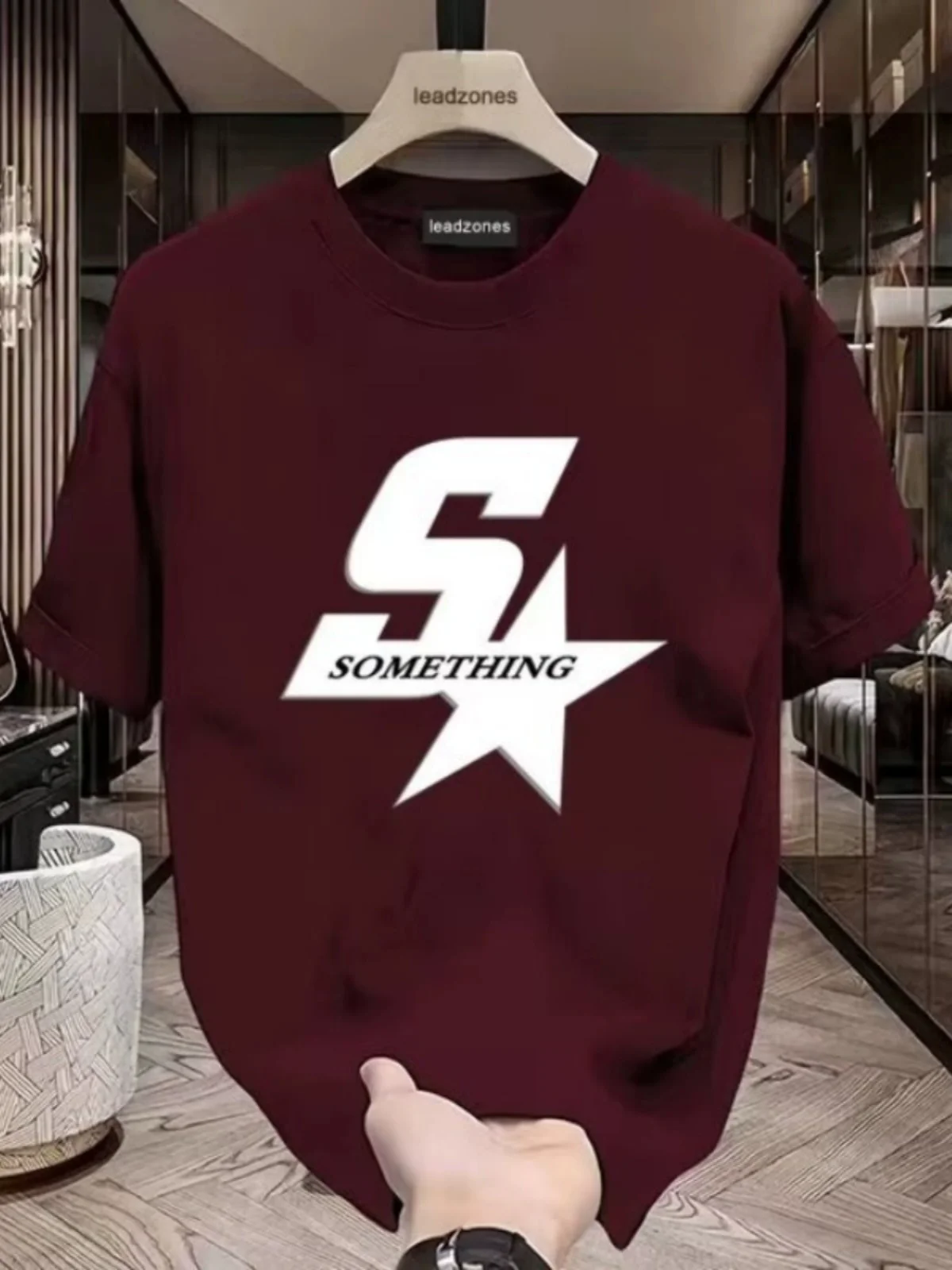 2024 New Short sleeve T-shirt Men's Summer Trendy Brand round Neck Loose Pure Cotton Printing Simple and Versatile Hal...